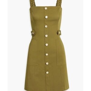 10 Crosby Derek Lam
Women's Green Naiyah Cotton-blend Twill Mini Dress Size 2
